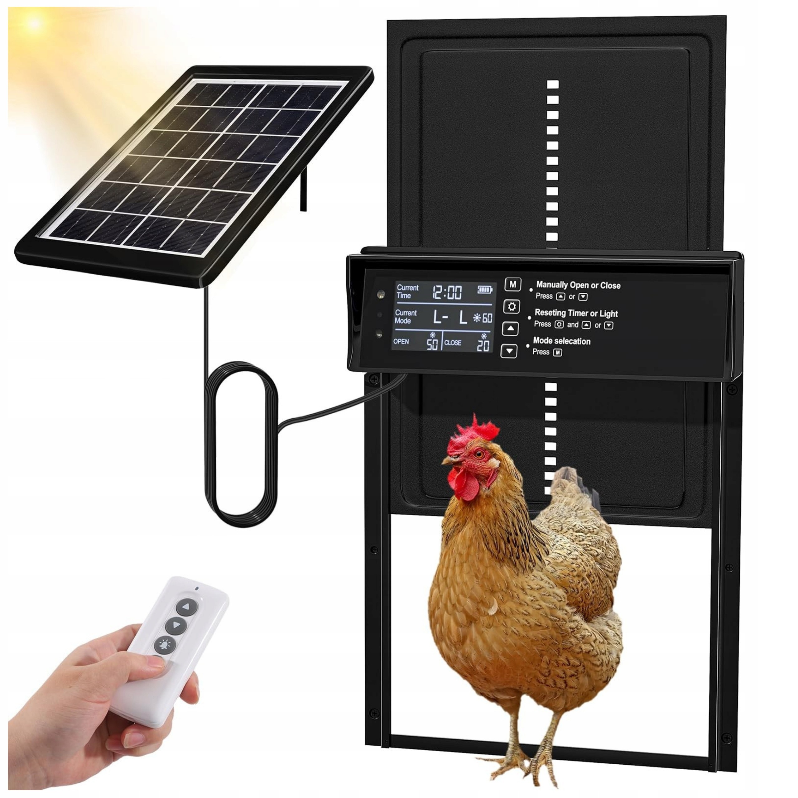 AUTOMATICKÉ BRÁNY PRE KURNÍK APT DA265A SO SOLÁRNYM PANELOM